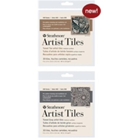 Tosafos 4 x 4 in. 400 Series Tone Tan Artist Tiles30 Per Sheets TO1412577
